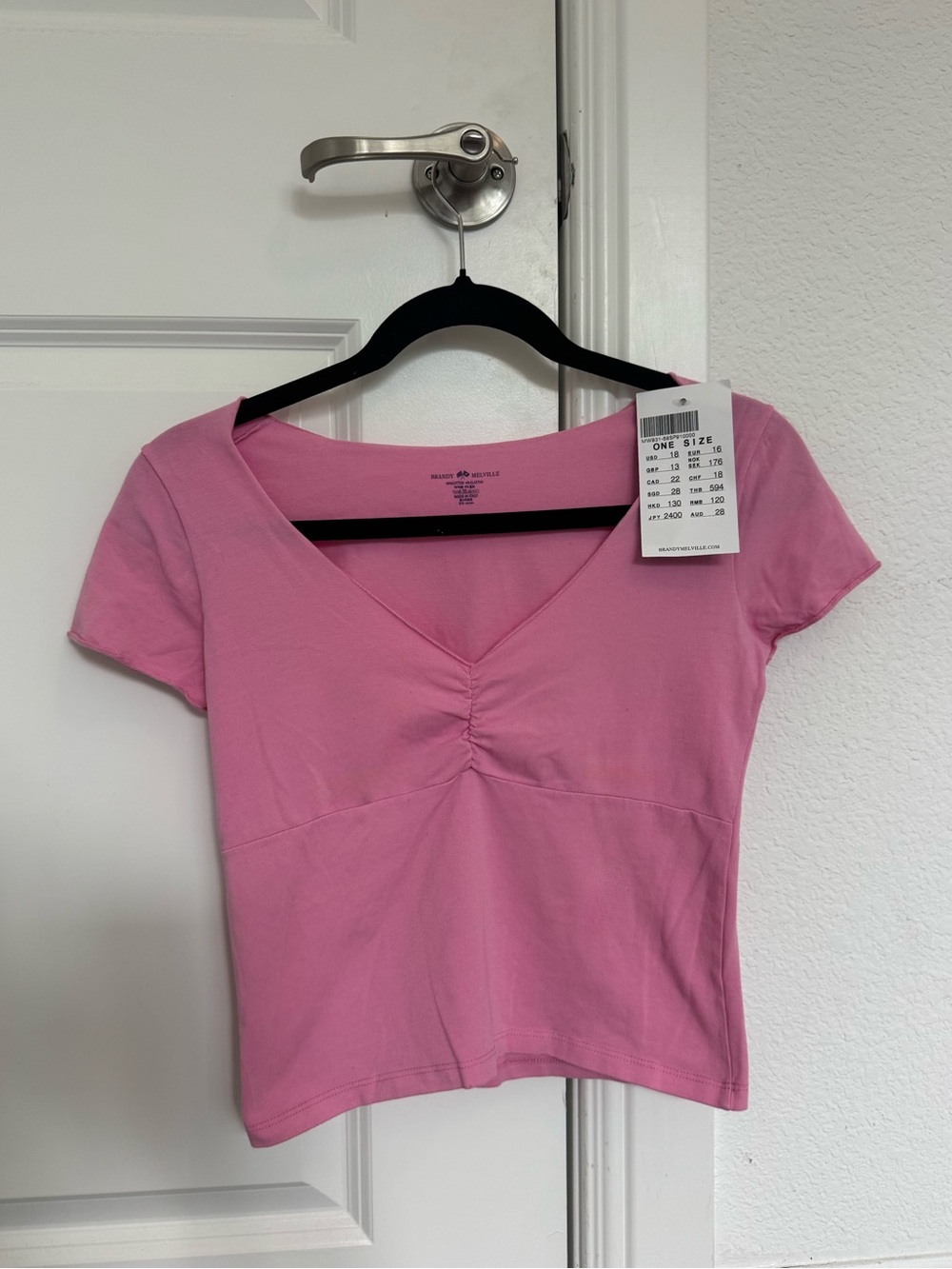 BRAND NEW Brandy Melville Gina top- Pink